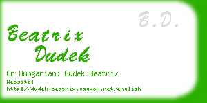 beatrix dudek business card
